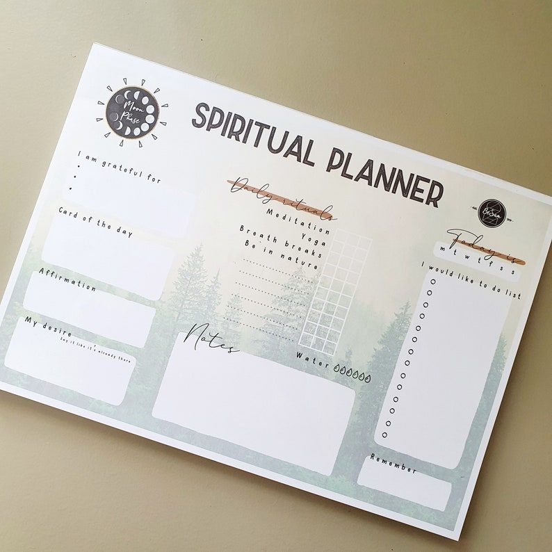 Digital PDF Printable Spiritual Planner Etsy