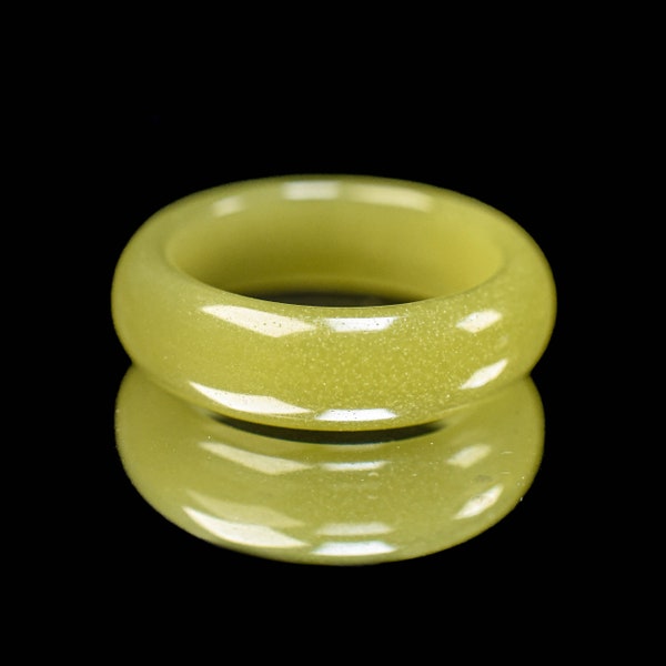 PREISSENKUNG und NEUE Größen! Authentischer Ye Ming Zhu Stone Ring (Yeh Ming Zhu) Kaiser Jade - Glow s natürlich mit Licht oder Schwarzlicht.