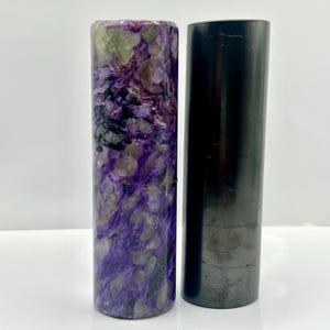 Shungite/Charoite Meditation Rod Set