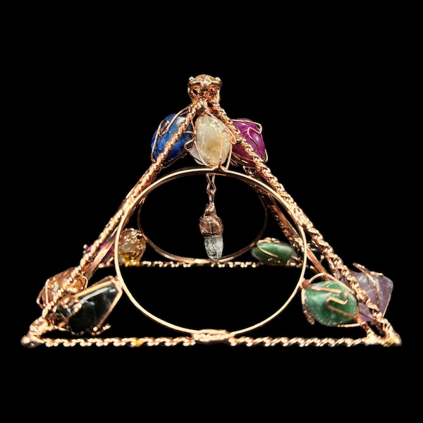 Copper & Crystal Pyramid Small