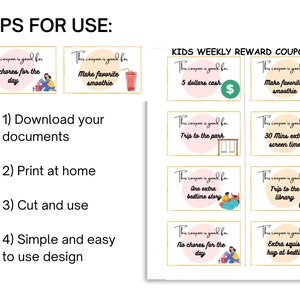 Kids Chore Chart With Weekly and Monthly Coupons Digital Download and Printable Bundle - Etsy