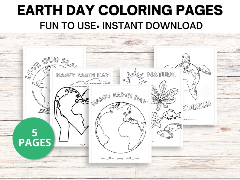 Earth Day Coloring Pages, Earth Day Printable, Earth Day School