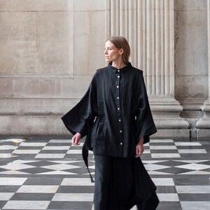 Linen shirts, oversized kimono shirts, oversized shirt, linen blouse, linen kimono, minimal linen clothes, kimono sleeves