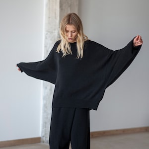 oversized lightweight sweater, loose sweater, oversize jumper, knitted jumper, minimalist casual jumper, one size sweater, lightweight