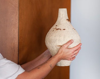 Handmade ceramic vase, minimalist modern decor, home decor, abstract ceramic vessel, unique ceramic vase, minimalist modern decor, atukohome