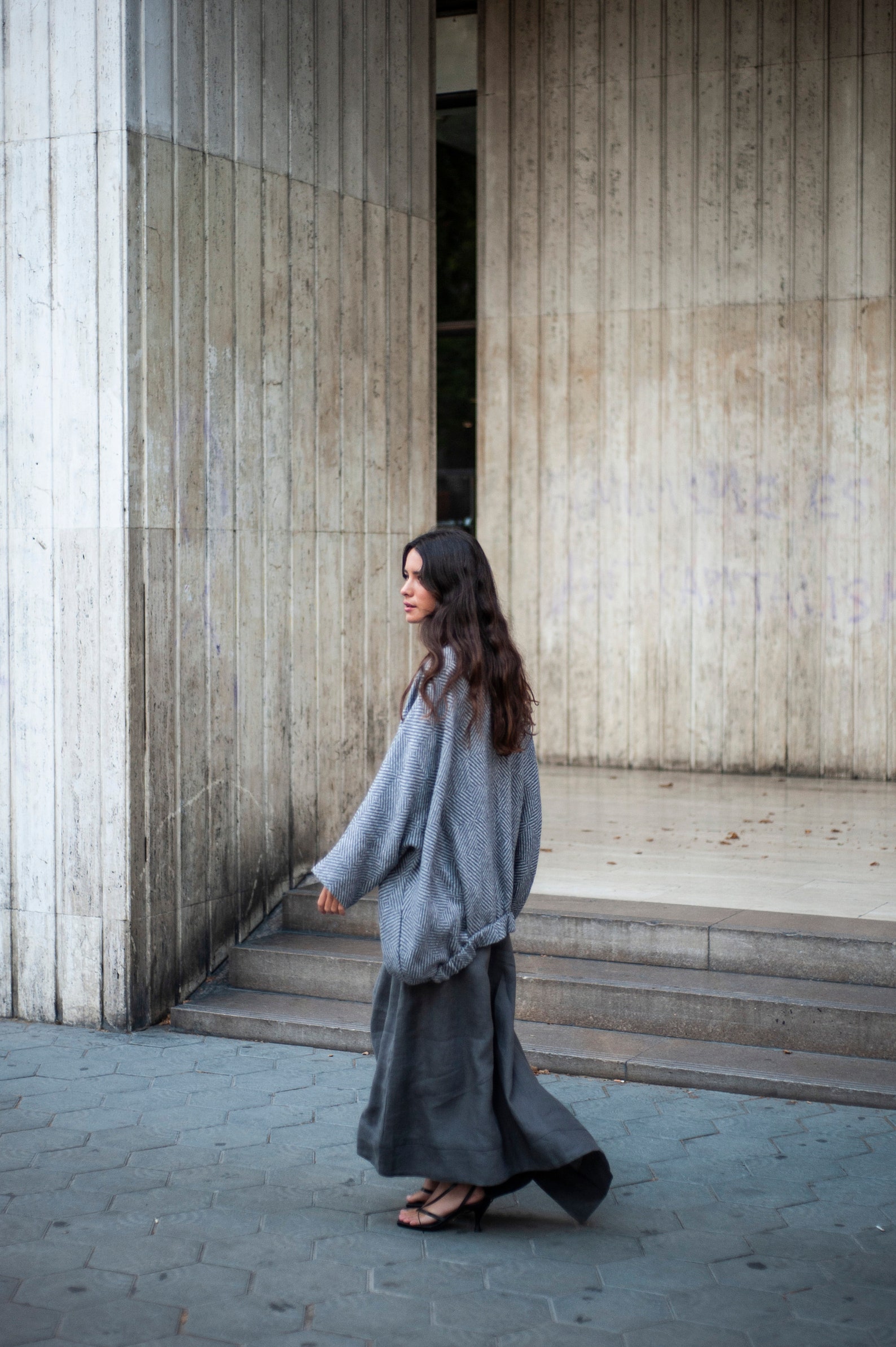 ATROVIRENS CASUAL LINEN SLIP DRESS