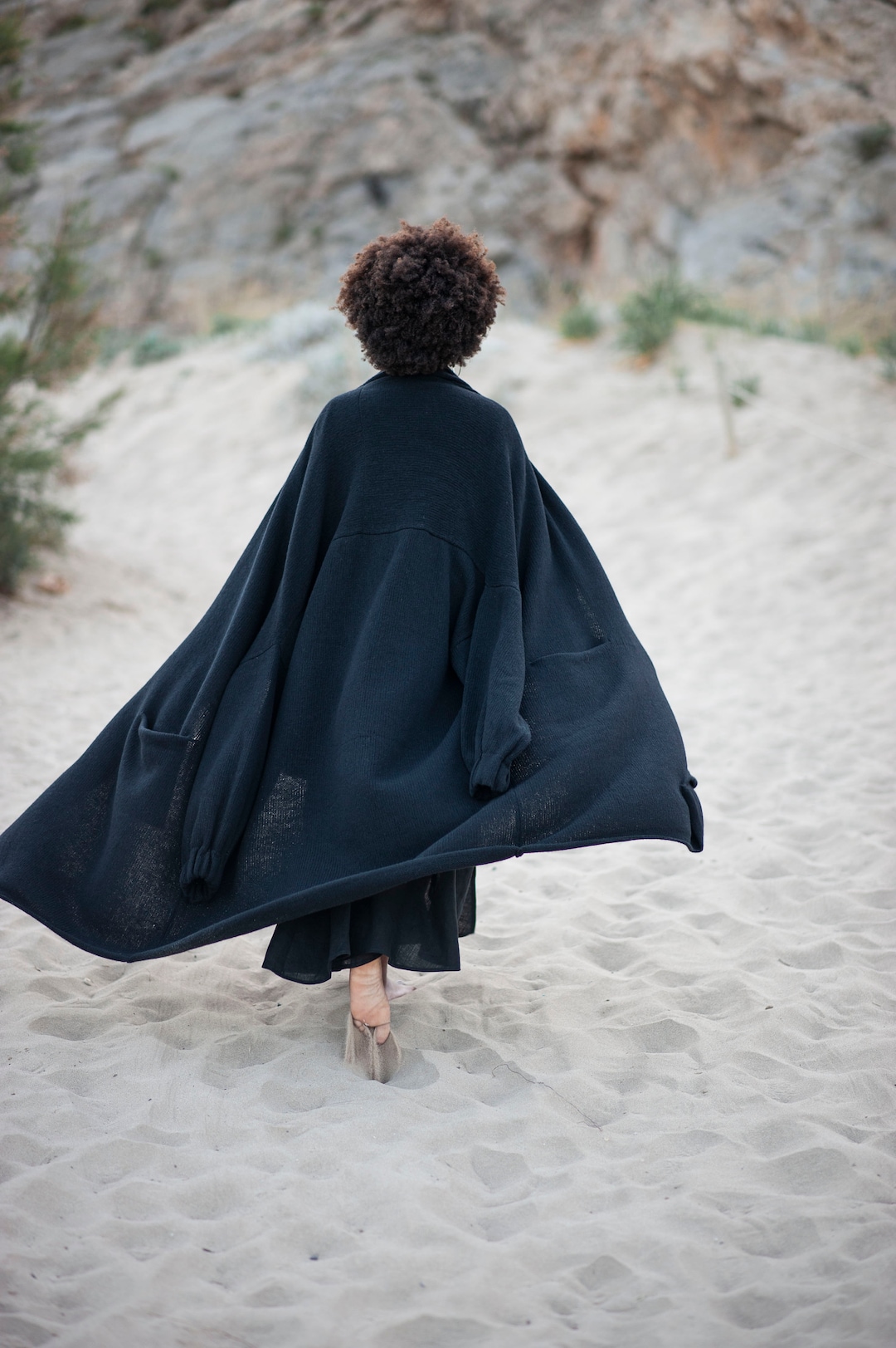 oversized shawl sweater