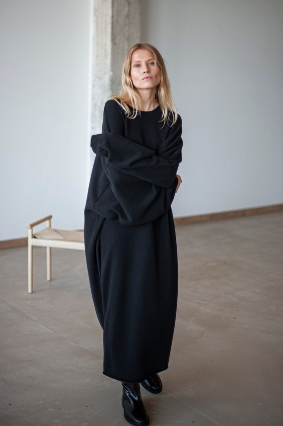 loose fitting sweater dress The Caroline Sweater Dress: Loose Fit Checkered Knitted Sweater Dress Extra large