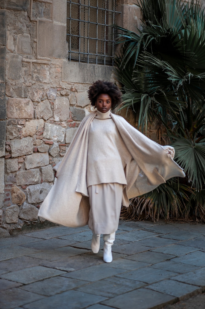 oversized shawl sweater