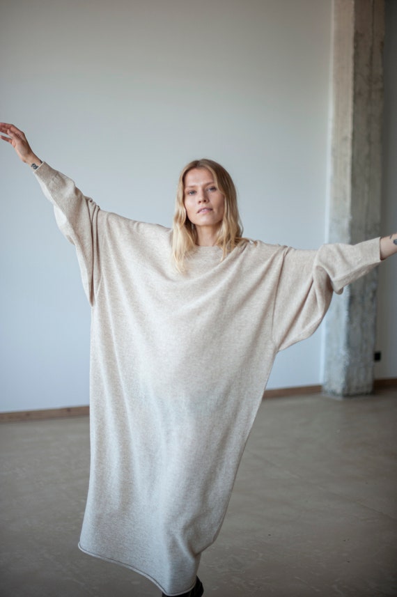 Oversized Dress, Loose Fit Dress, Oversized Sweater Dress, Knitted Dress,  Minimalist Dress, Casual Dress, One Size Dress, Merino Wool Tunic - Etsy