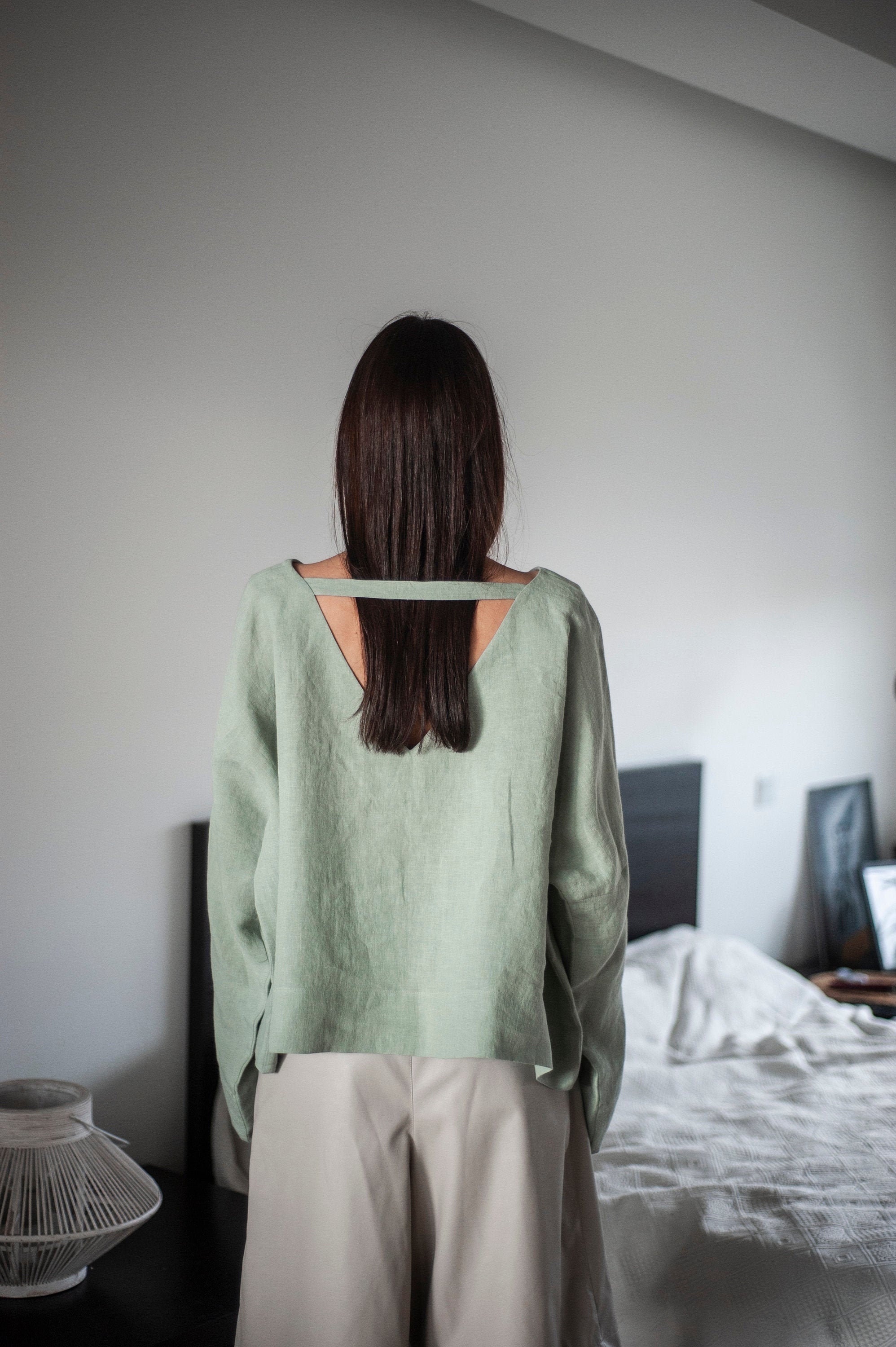 Linen Kimono Top Linen Kimono Linen Blouse Linen Shirt Etsy UK