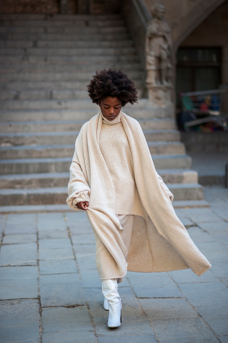 oversized shawl sweater