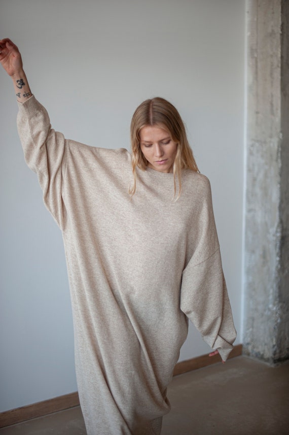 beige oversized sweater dress Knit Oversized Sweater Dress Juniper