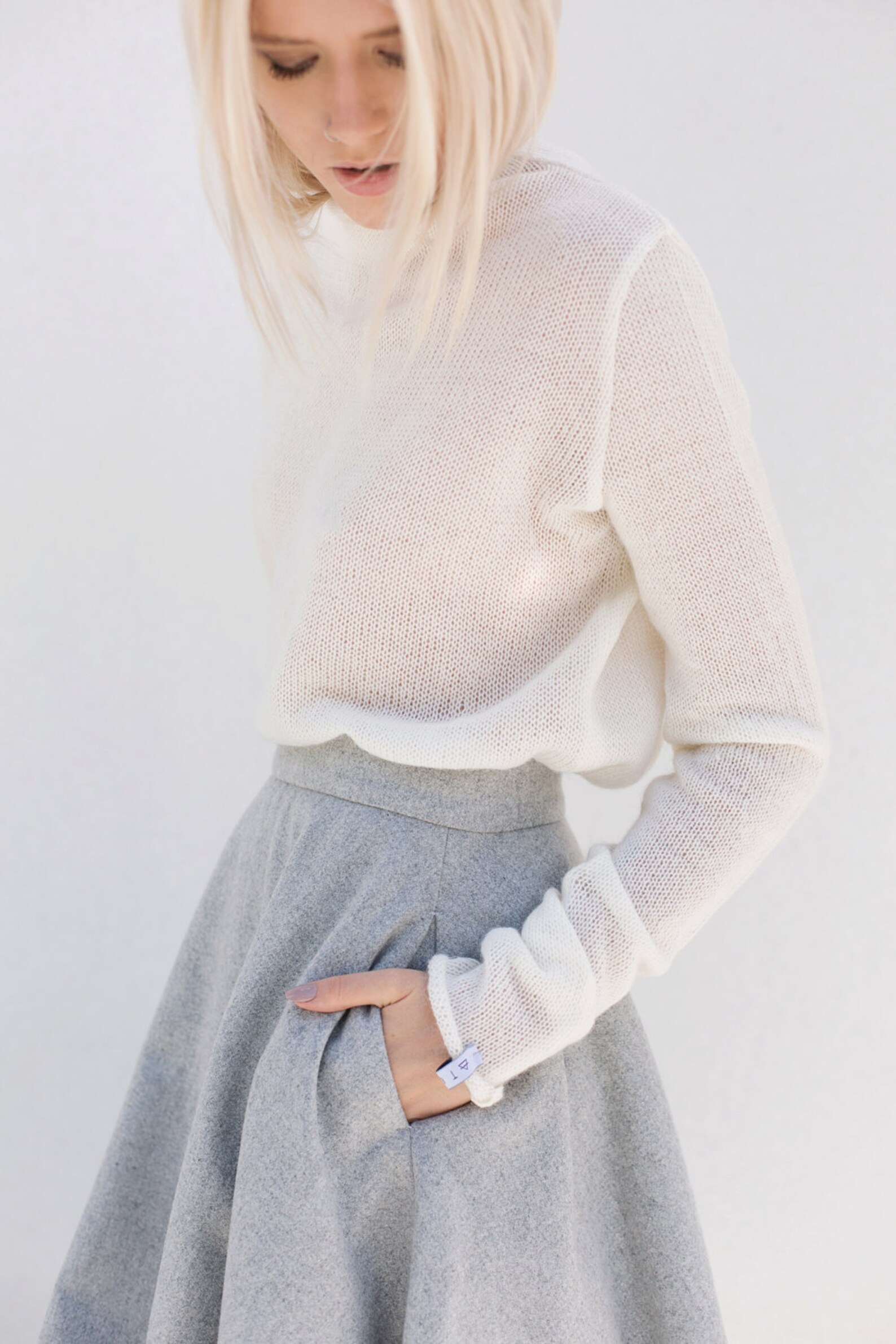 Sweaters Women's Sweaters Minimalist Sweater Cowl Etsy