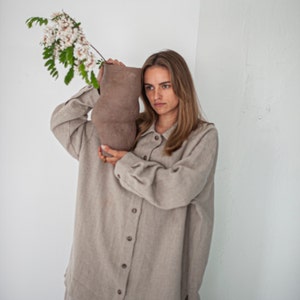 Linen shirts, french cuffs, oversized linen shirts, oversized shirt, linen blouse, linen clothing, minimal linen clothes, boyfriend shirt