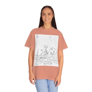 Never Give Up: Unisex Stückgefärbtes T-Shirt