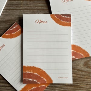 Bloc de notas de 50 páginas, Colores tierra naranja terracota, Papelería de diseño, Bloque de páginas, Regalo para amantes de la papelería, Correo postal para amigos por correspondencia