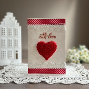 Carte de Saint-Valentin romantique pour petit ami, cadeau de Saint-Valentin pour lui, carte de petit ami de Saint-Valentin, carte de voeux coeur rouge, cadeau d'anniversaire