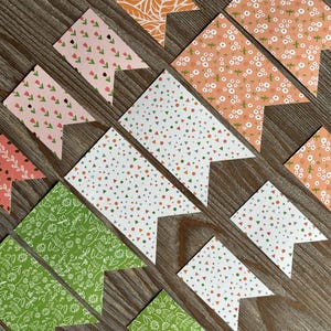 15 Flag die cuts, Scapbooking supply, Penpal kit, Junk Journal Diary stationery mix media, Happy Mail, Collage paper DIY ephemera lot