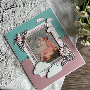 Biglietto di compleanno rosa menta, biglietto unico nel suo genere, biglietto per il 1°, 2° e 3° anniversario di matrimonio, biglietto per moglie, marito, regalo di compleanno per il migliore amico, per lui