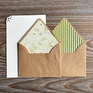 LAST SET. Letter writing set, Lined envelopes, Cotton writing paper, Summer green, Wedding love letter, Romantic gift, Aesthetic stationery