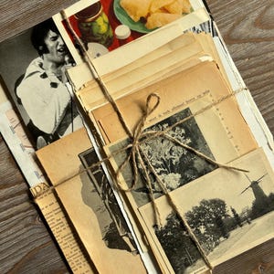 Vintage Paper Ephemera, Perfect for Collages DIY, Mixed Media, Penpaling Craft Projects Dutch old magazine book pages, Junk Journal