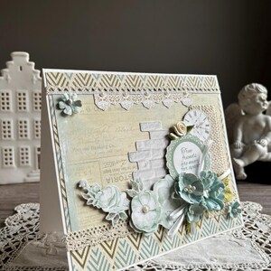 Beste Freundin Geburtstagskarte, Pastell blau mint indigo, Positiv inspirierend, Freundschaft Motivation, Unikat