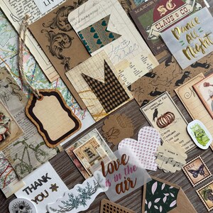 Ephemera set, Junk Journal Diary stationery mix media, Happy Mail Penpal postcrosing, Collage paper DIY ephemera lot, Scrapbooking supply