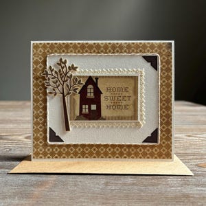 Carte home sweet home, carte de voeux unique pour une occasion spéciale, arbre généalogique, cadeau de famille, jour de Thanksgiving, idées d'échange de correspondance par courrier postal