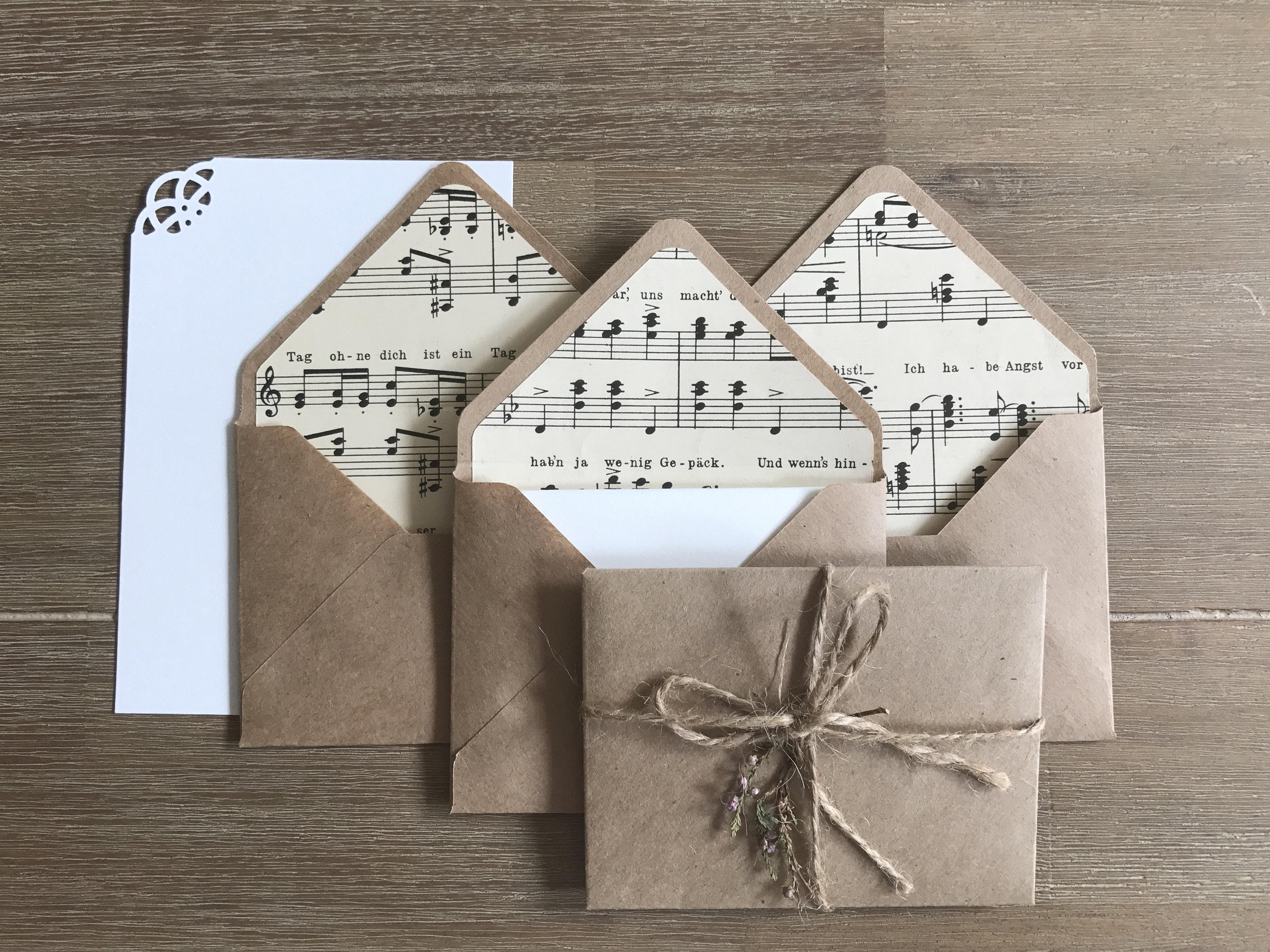 Music envelopes 3x4 Ecofriendly upcycles set Wedding gift Etsy