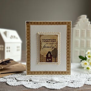 Positive family card, Home sweet home, Wedding card, Thanksgiving card, Family postcard, dad mom son daughter mother gift, unique card