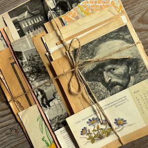 ensemble de papiers éphémères en papier vintage, pages de carte de journaux de vieux magazines néerlandais, Correspondant, Junk Journal mix media Collage DIY, lot d'éphémères, Scrapbooking