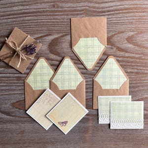 Enveloppes lignées miniatures, cartes de correspondance vierges, notes d'amour surprise romantique, courrier postal pour journal indésirable, cadeau pour amateur de papeterie pour correspondance de journal indésirable