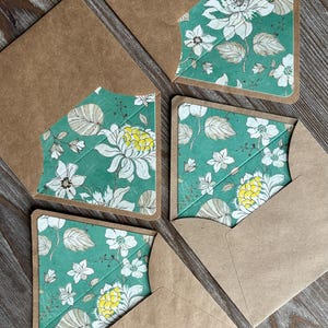 Letter writing set: 2 lined envelopes Cotton writing paper, Eco-friendly recycled kraft, Penpal snail happy mail, Wedding love letter