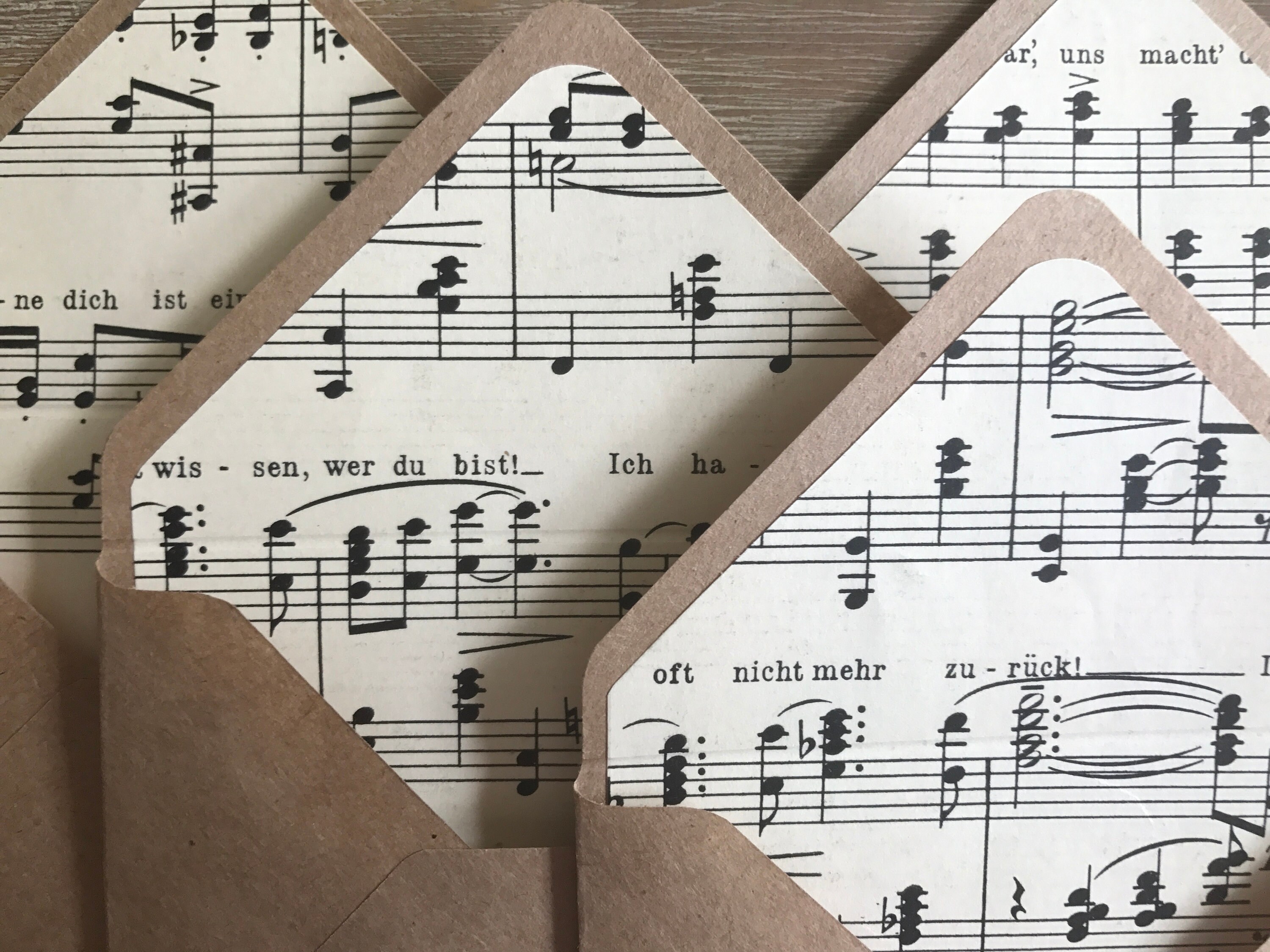Music envelopes 3x4 Ecofriendly upcycles set Wedding gift Etsy