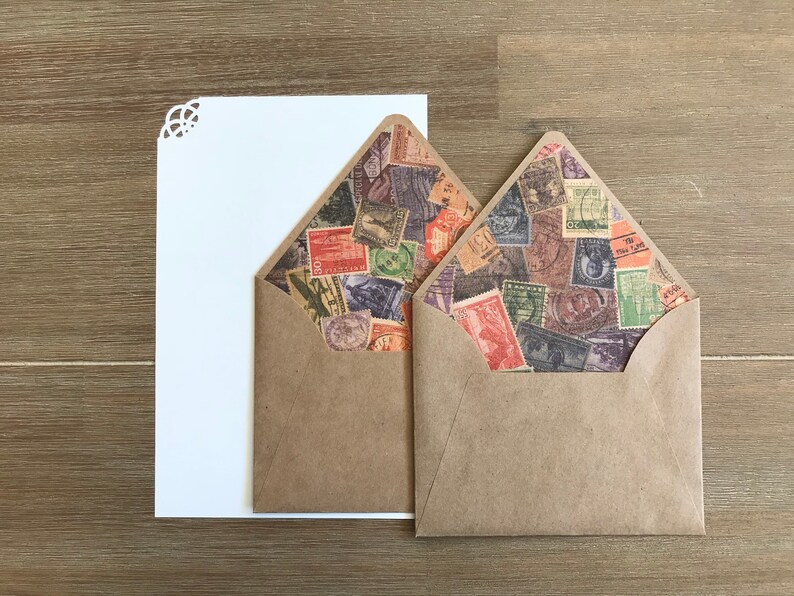Long distance boyfriend gift Post stamps letter writing set | Etsy
