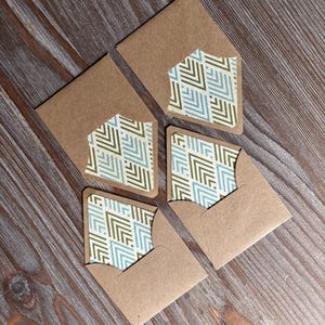 LAATSTE SET. Miniatuur gevoerde enveloppen, romantische liefdesbriefjes, snail mail penvriend junkjournaal, milieuvriendelijk, esthetisch briefpapier