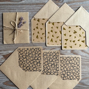 Letter writing set: 2 Lined envelopes, Cotton writing paper, Gold foil hearts, Valentines day, Girlfriend romantic gift, Penpal snailmail