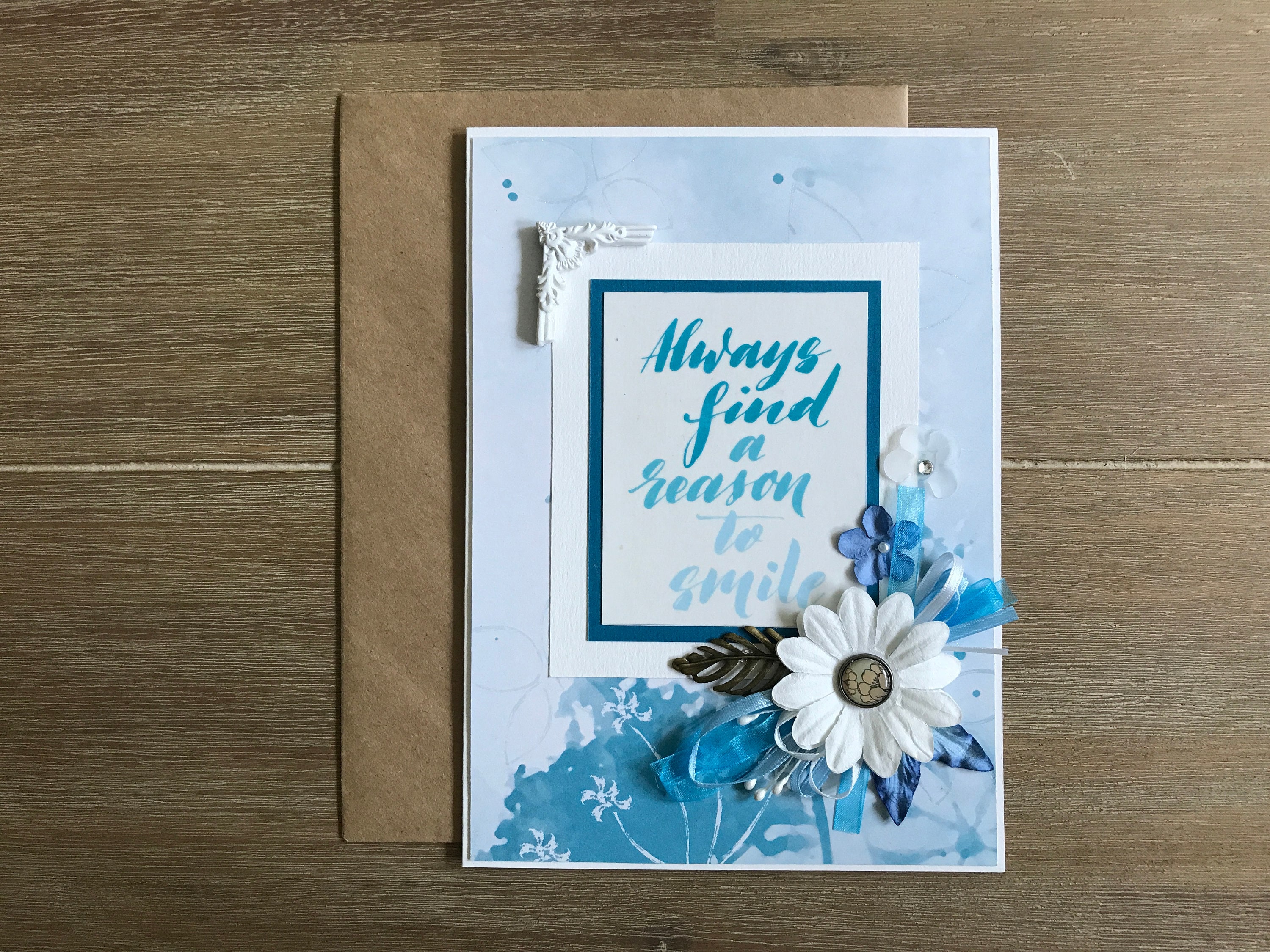 Positive Greeting Card Motivational Card Always Smile Etsy