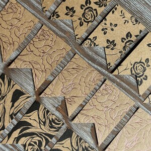 15 Flag die cuts in 3 colors, Junk Journal stationery mix media, Kraft foil paper, Penpal postcrosing, Collage paper DIY, Scrapbooking
