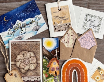 Penpal exchange set: MYSTERIOUS RANDOM 10 stationery items for snailmail, happy mail, penpaling, postcrossing, SURPRISING stationery box