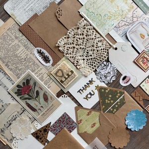 Ensemble d'éphémères, supports mixtes de papeterie pour journal intime indésirable, post-croisement de correspondants Happy Mail, lot d'éphémères bricolage papier collage, fournitures de scrapbooking