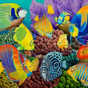 Tropical reef angelfish: &quot;Reef Angels&quot;