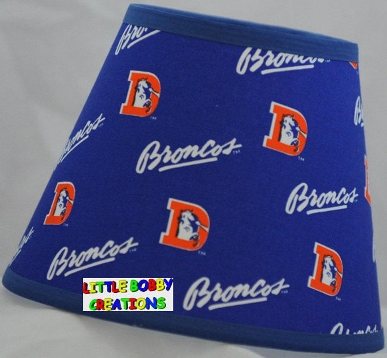 Nfl Denver Broncos Fabric Lamp Shade 10 Sizes To Choose From