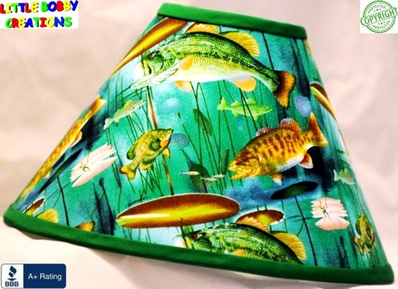 FISHING LAMP SHADE 28-36 of 36 Shade Fabrics to Choose From Made From  Licensed Fishing Fabrics Available in 14 Shade Sizes -  Canada