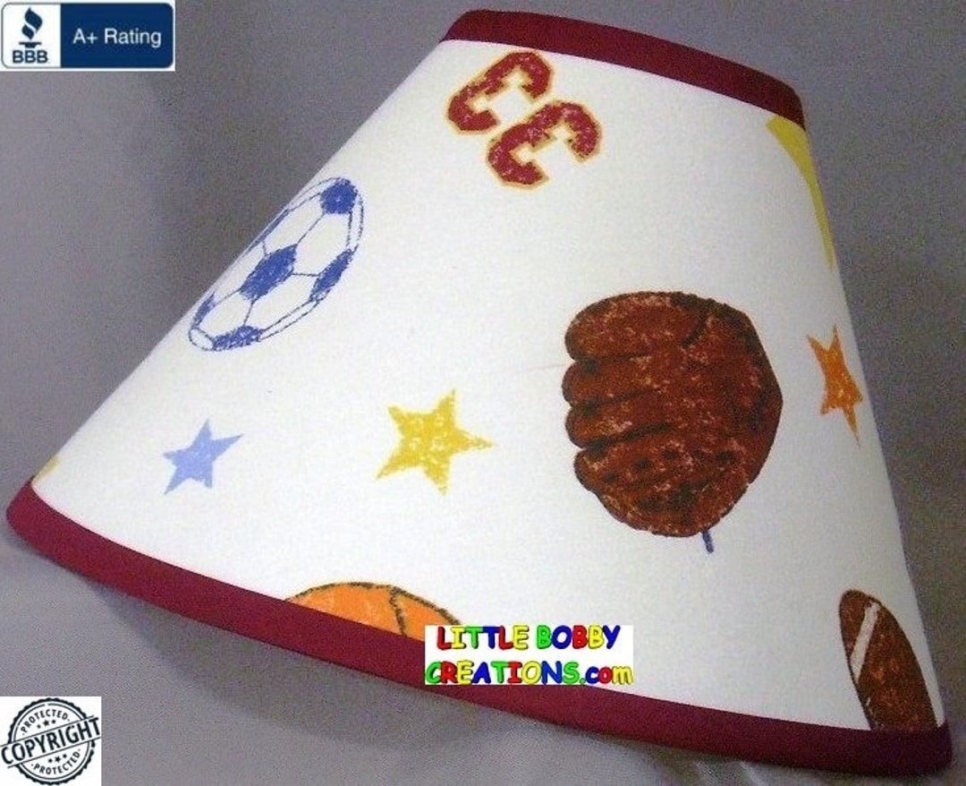 KIDS MIXED SPORTS Lamp Shade 1018 of 27 Shade Fabrics to Choose From