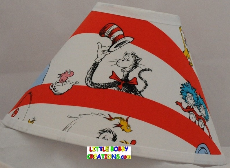 Dr Seuss Cat In The Hat Fabric Lamp Shade 10 Sizes To Choose From