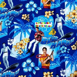 ELVIS PRESELY Blue Hawaii Lamp Shade - 7 Shade Fabrics To Choose From! - Made From Licensed ELVIS Fabric - Available in 14 Shade Sizes!