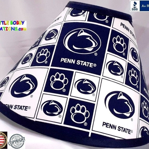 PENN STATE UNIVERSITY Lamp Shade - 5 Shade Fabrics To Choose From! - Made From Licensed Penn State University Fabric - 14 Shade Sizes!