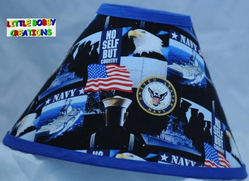 US Military Navy Fabric Lamp Shade 12 Sizes to Choose From Etsy